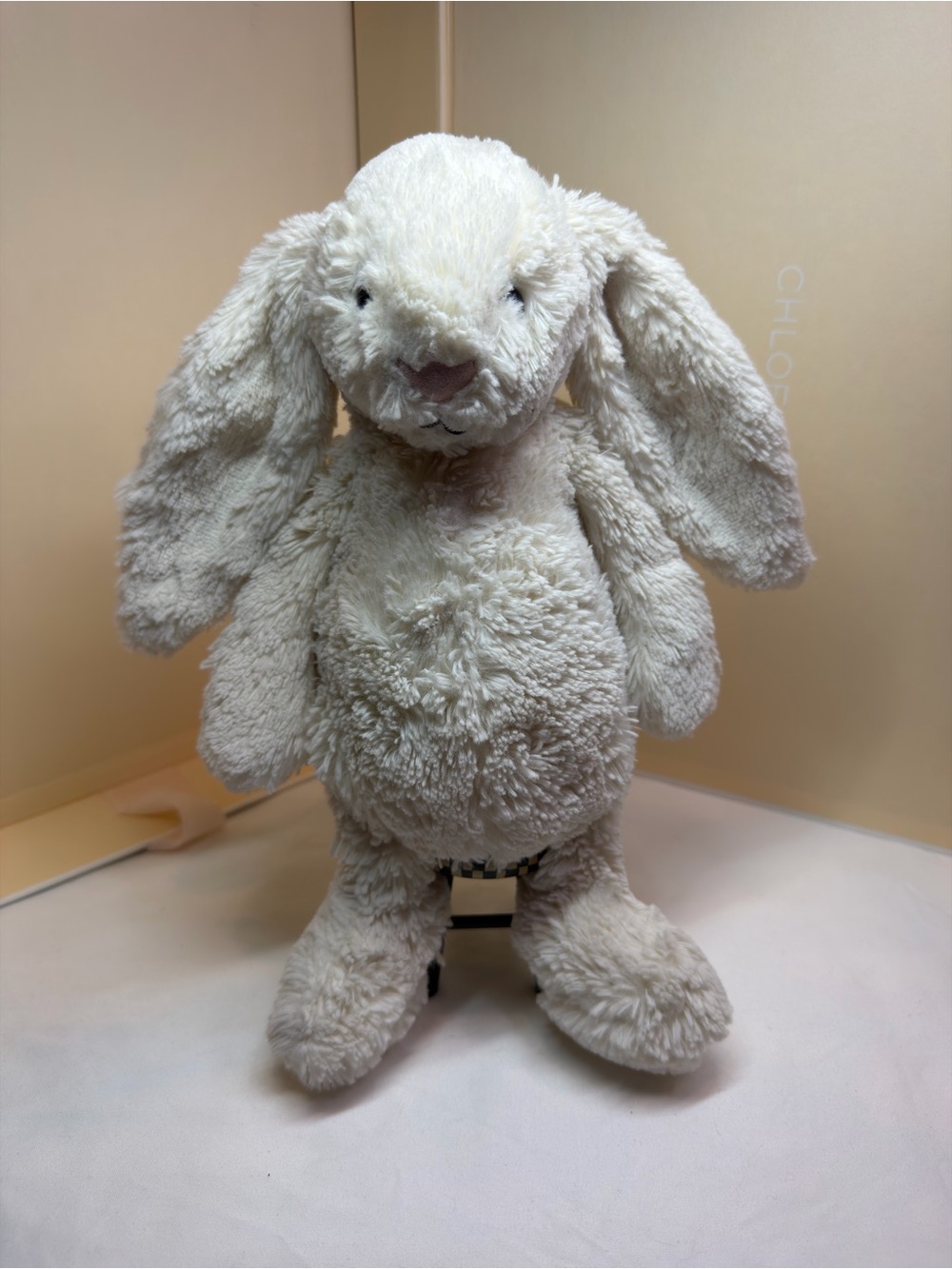 Jellycat Cream Fluffy Plush Bunny with Branded Tag